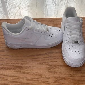 Women’s white Nike Air Force 1s